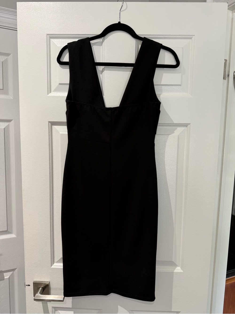 Classic Black V-Neck Women's Dress